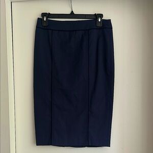 NWT Cynthia Steffe navy cotton pleated skirt